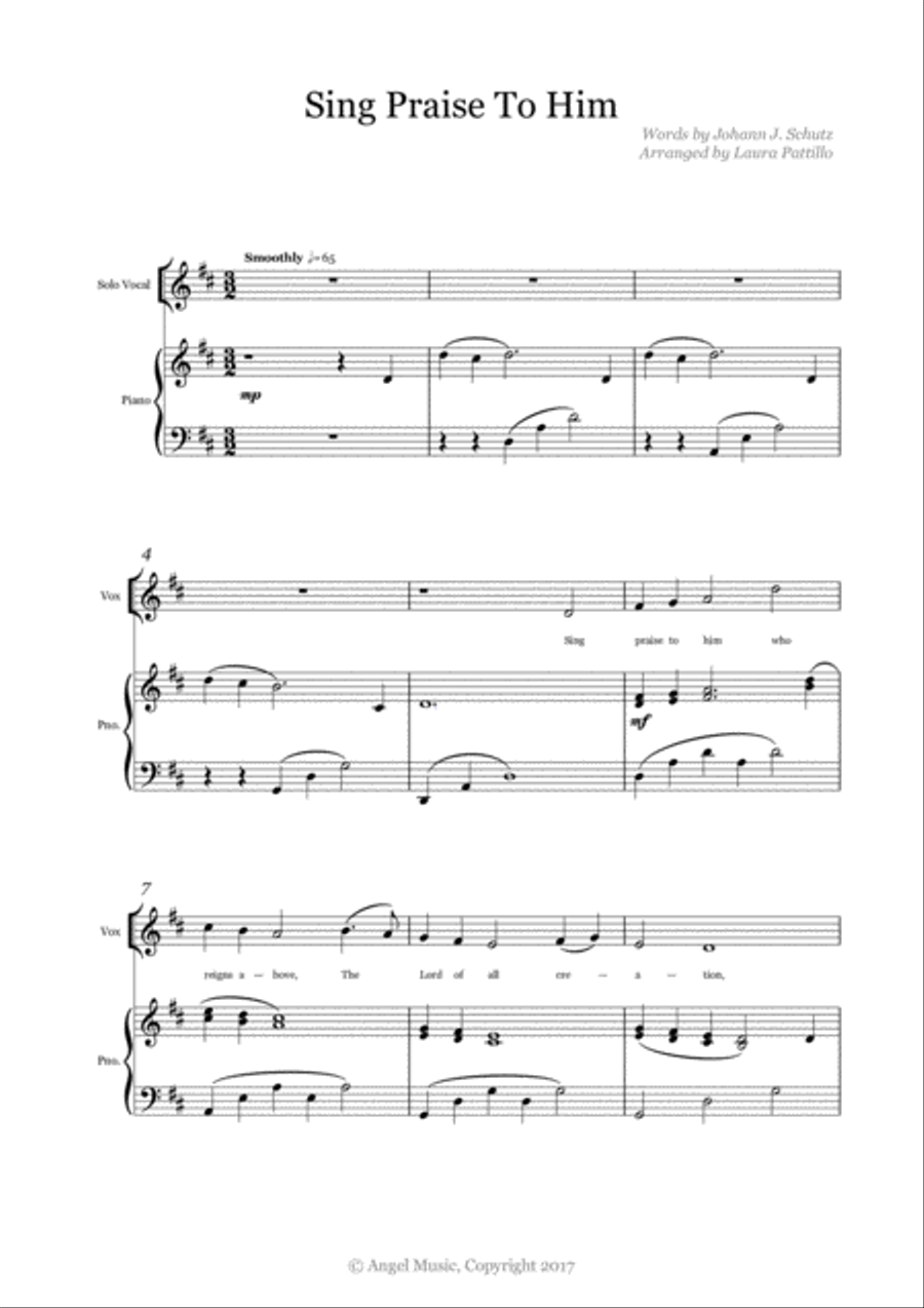 Sing Praise to Him Sing Praise to Him Voice scores gallery preview page 1