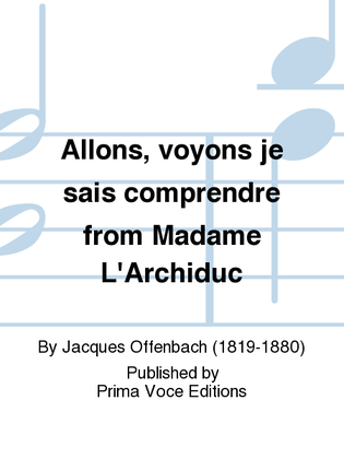 Book cover for Allons, voyons je sais comprendre from Madame L'Archiduc