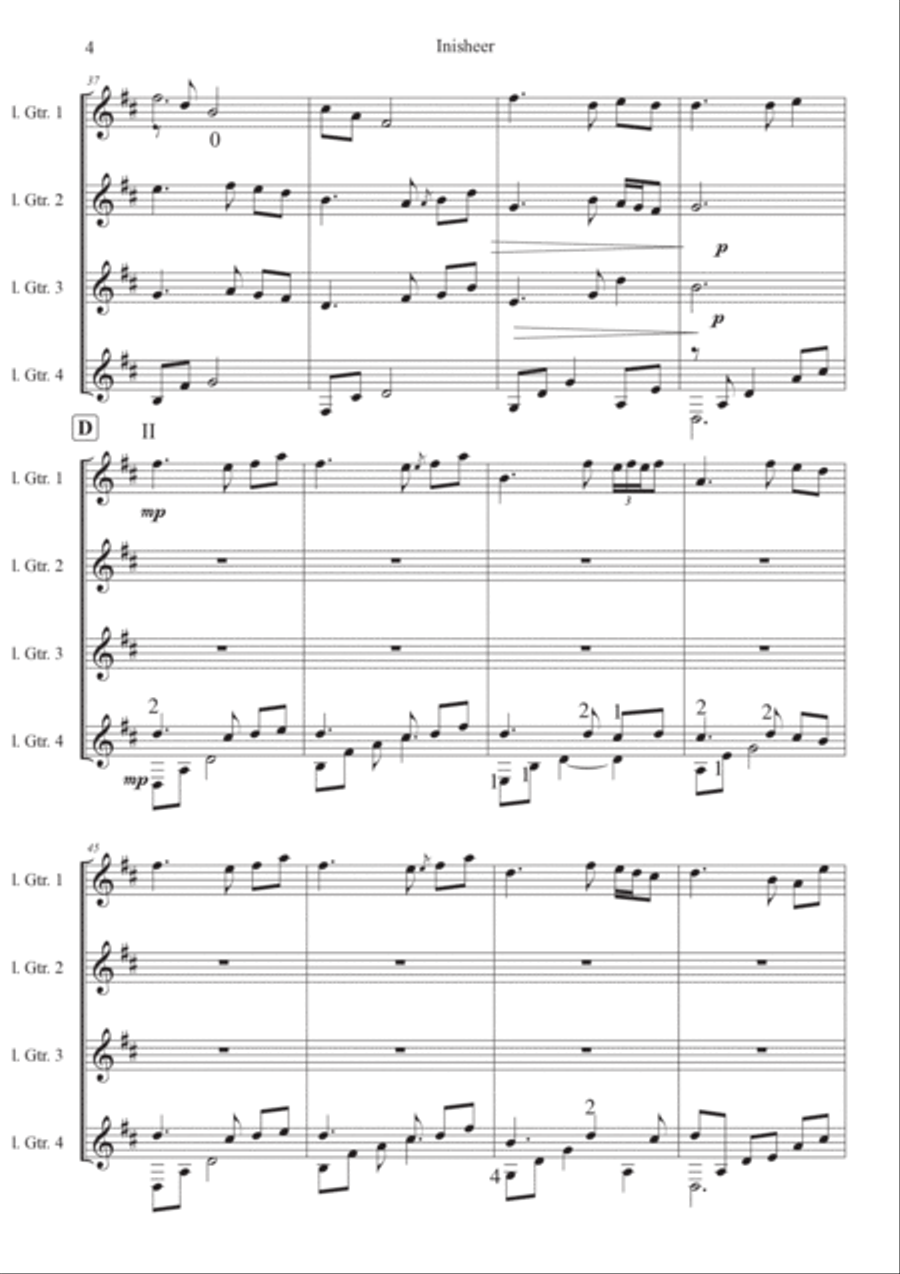 Inisheer Acoustic Guitar scores gallery preview page 4