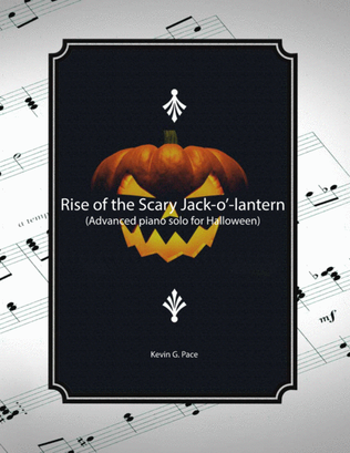 Book cover for Rise of the Scary Jack-O'-Lantern - advanced piano solo for Halloween