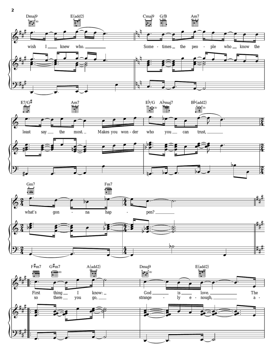 Little Miracles (Happen Every Day) Piano, Vocal, Guitar scores gallery preview page 2