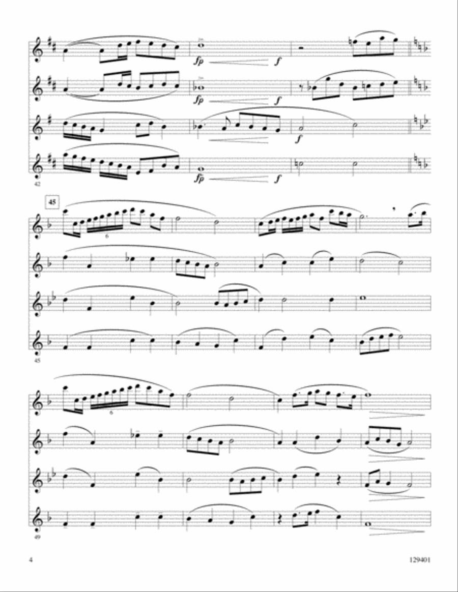 What A Friend Saxophone Quartet scores gallery preview page 5
