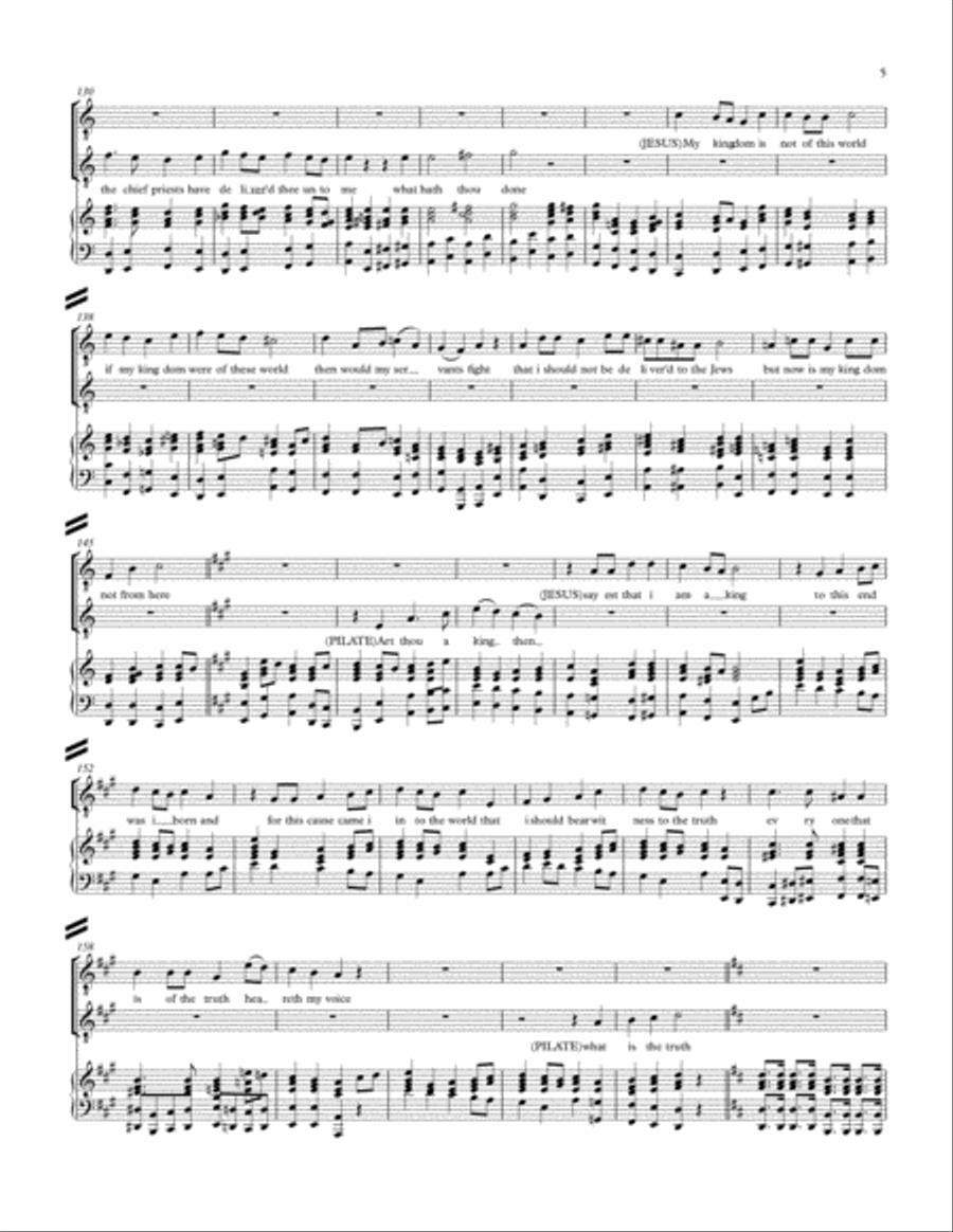 The death and Resurrection opera book part 1 4-Part scores gallery preview page 5