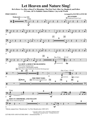 Let Heaven And Nature Sing! - Percussion 2