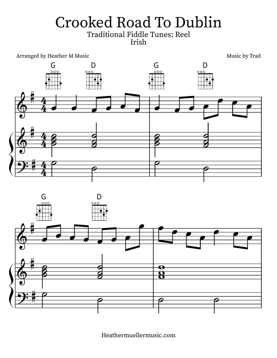Crooked Road To Dublin Violin Solo scores gallery preview page 1