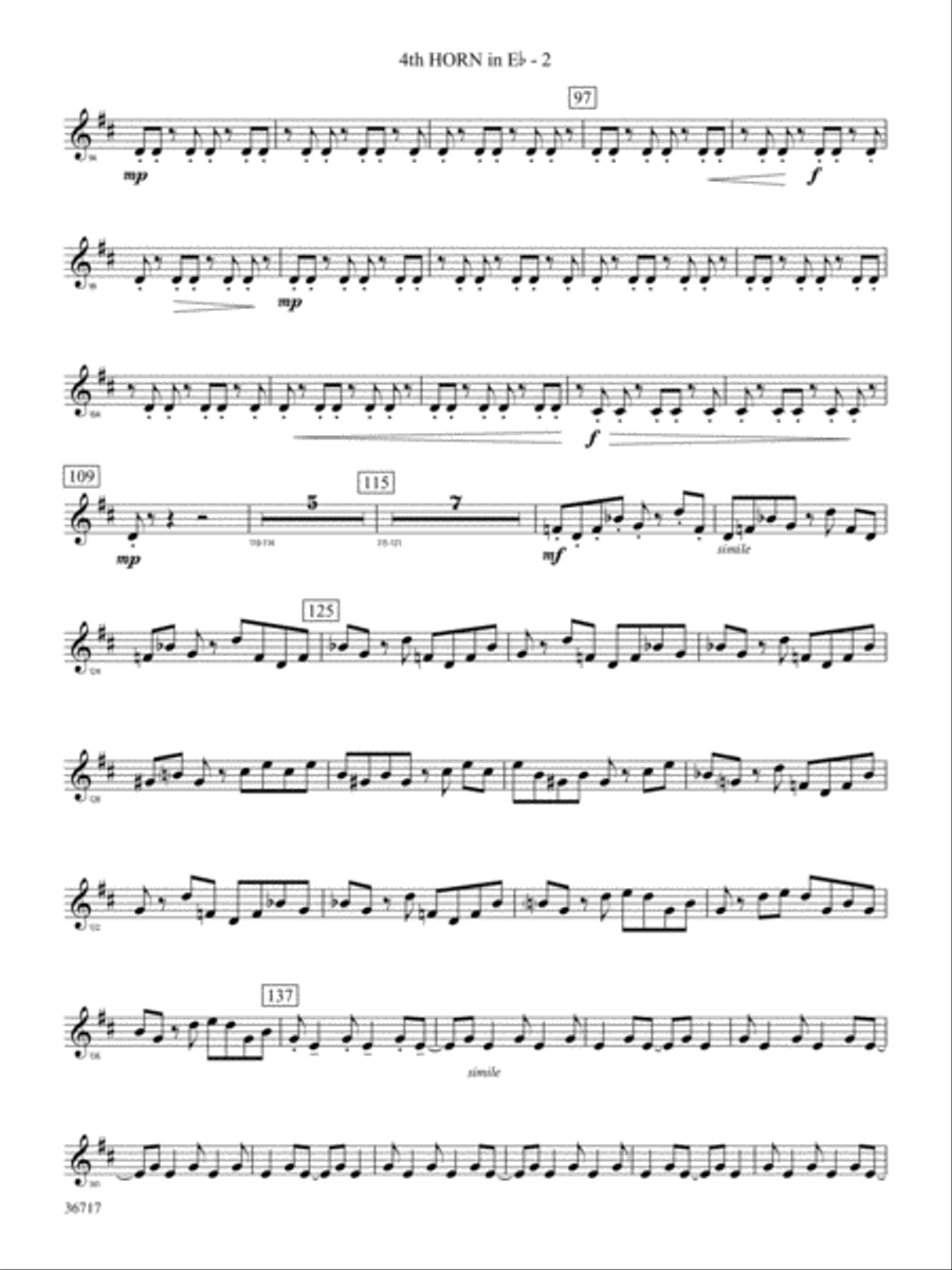Sparkle: (World Part) 4th Horn in E-flat Concert Band scores gallery preview page 2