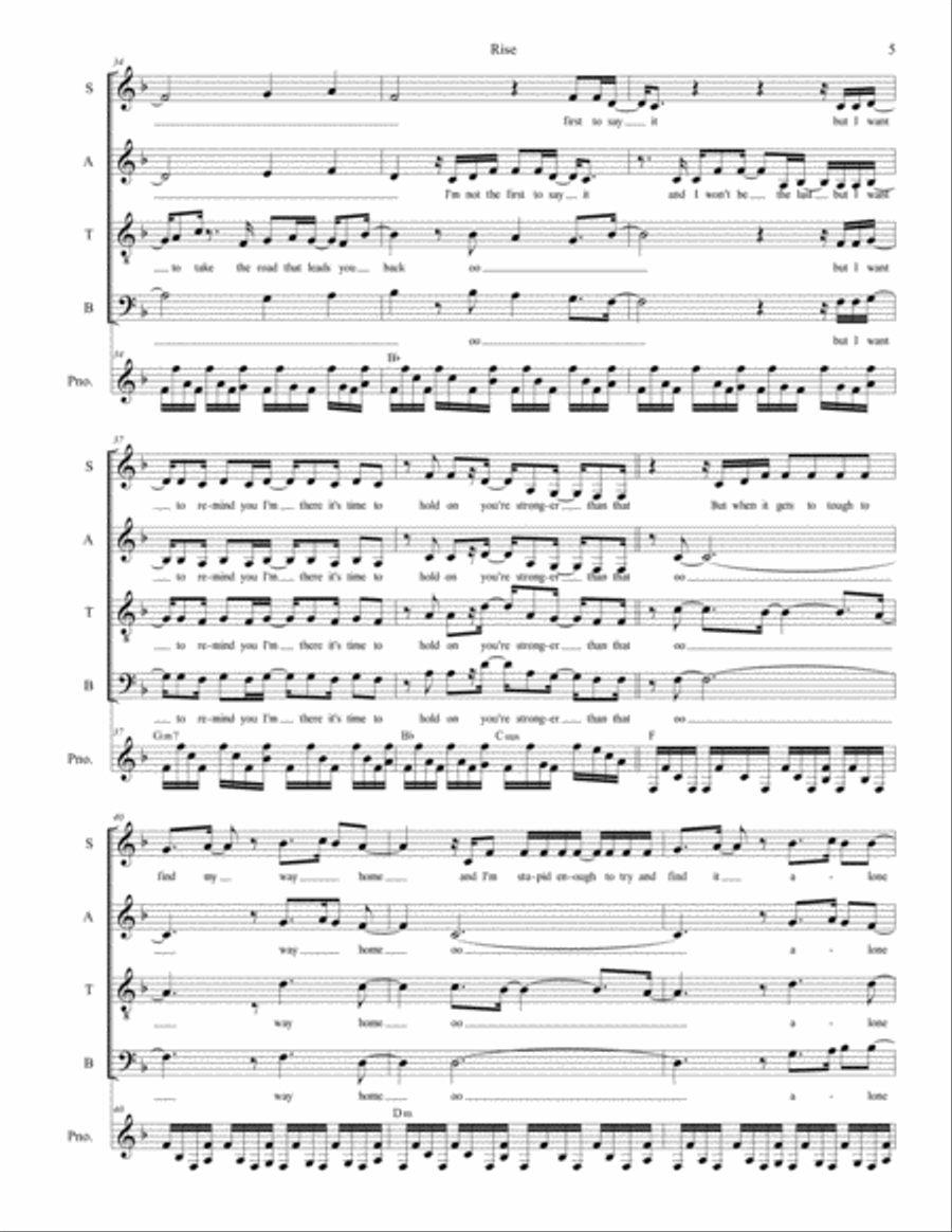 Rise Rise 4-Part scores gallery preview page 5