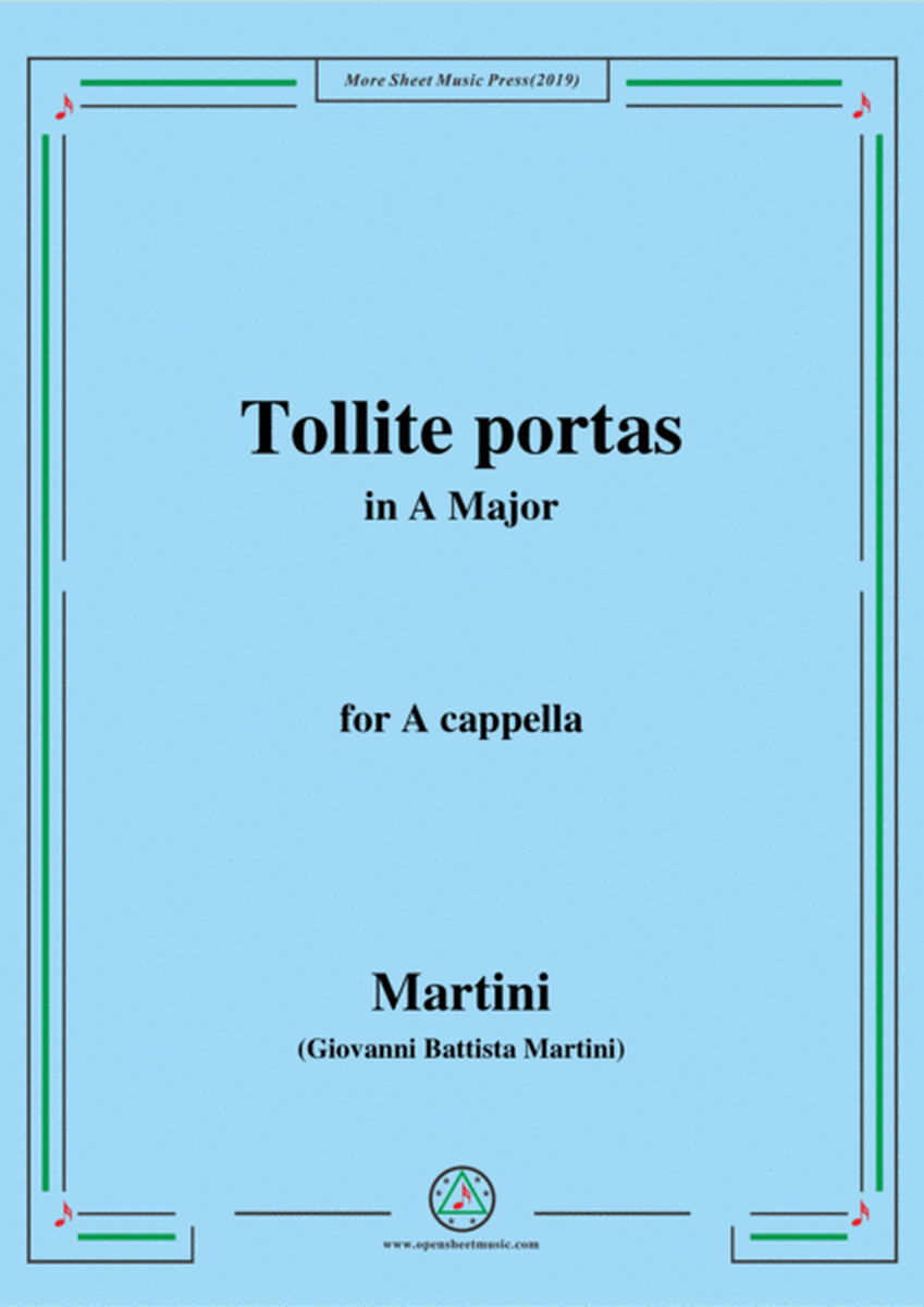 Martini-Tollite portas,in A Major,for A cappella image number null