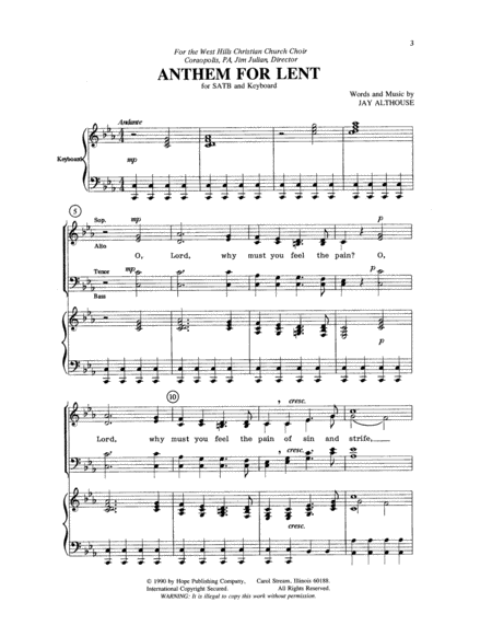 Anthem for Lent