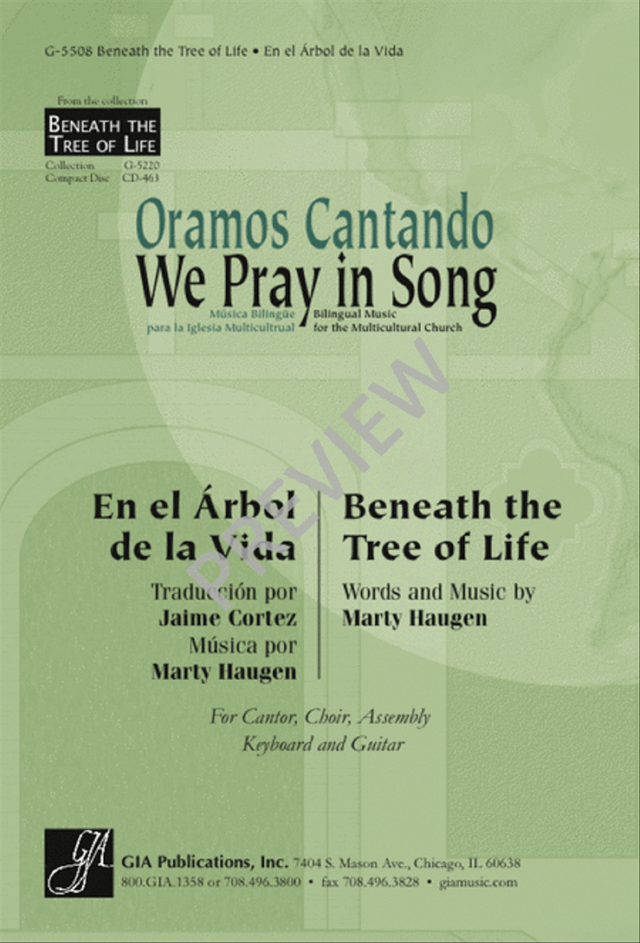 Beneath the Tree of Life / En el Árbol de la Vida 4-Part scores gallery preview page 1