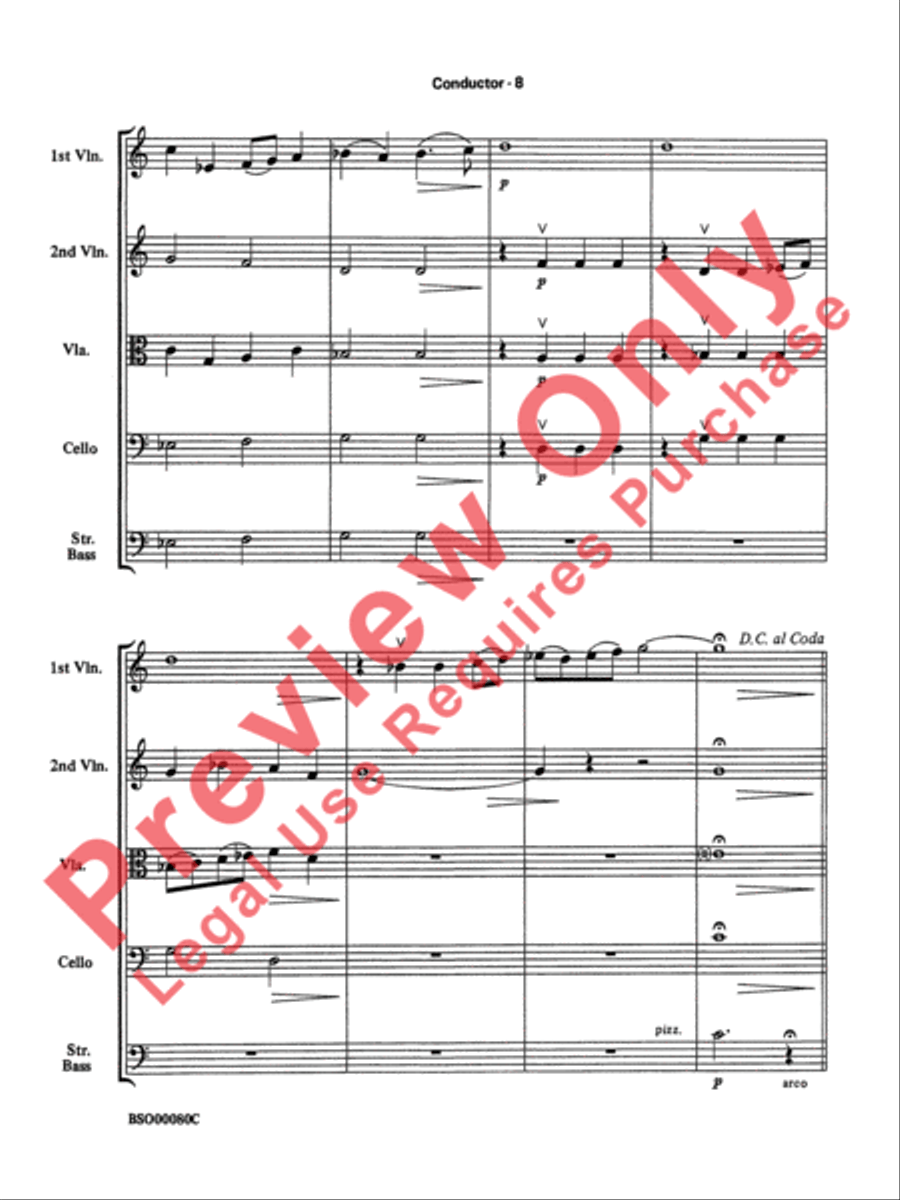 Fantasia for Strings String Orchestra scores gallery preview page 10