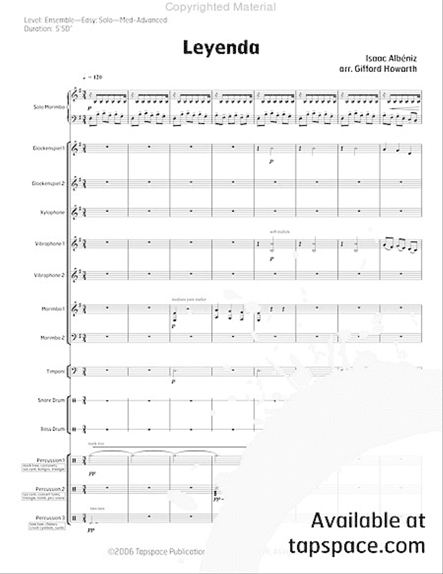 Leyenda Percussion Ensemble scores gallery preview page 5
