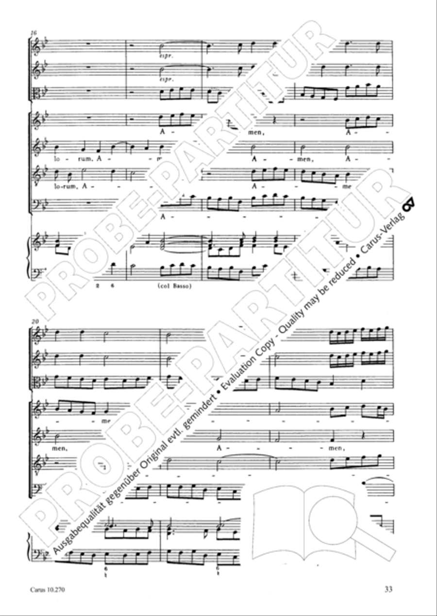Magnificat in B flat major 4-Part scores gallery preview page 34