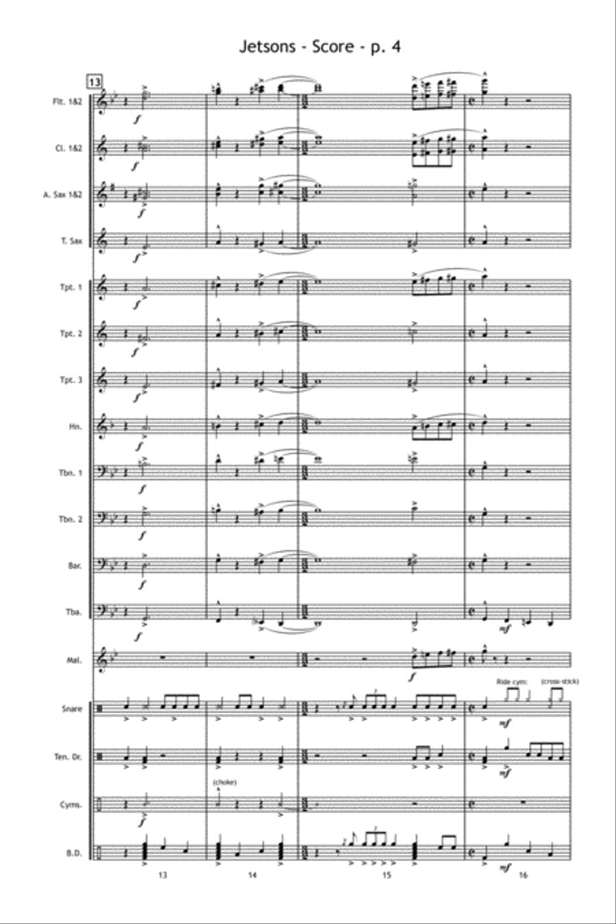 Jetsons Marching Band scores gallery preview page 5