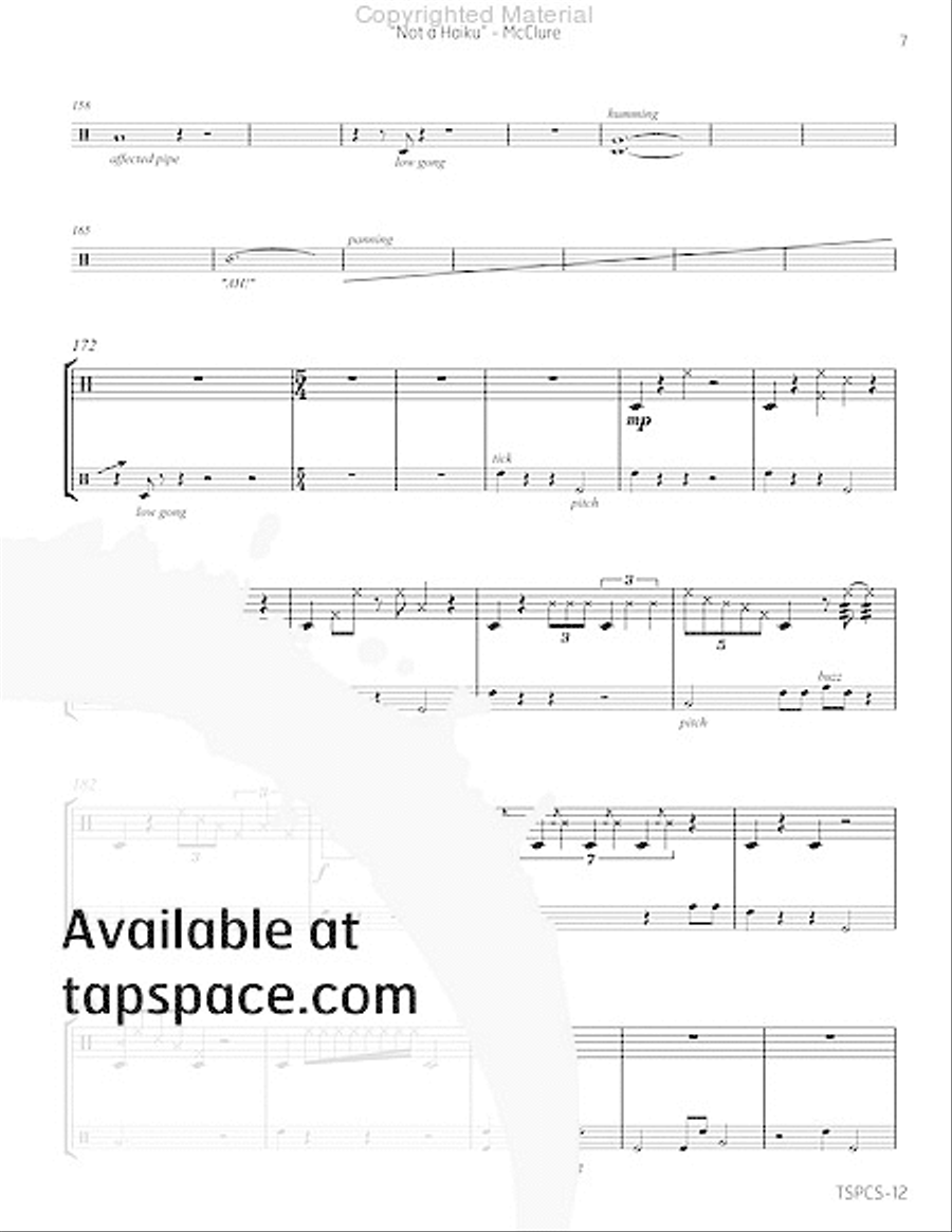 Integrated Elements No. 2 - Not a Haiku Percussion scores gallery preview page 10