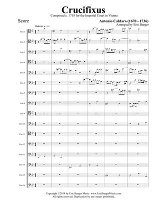 Crucifixus for Trombone or Low Brass Sedectet (16)