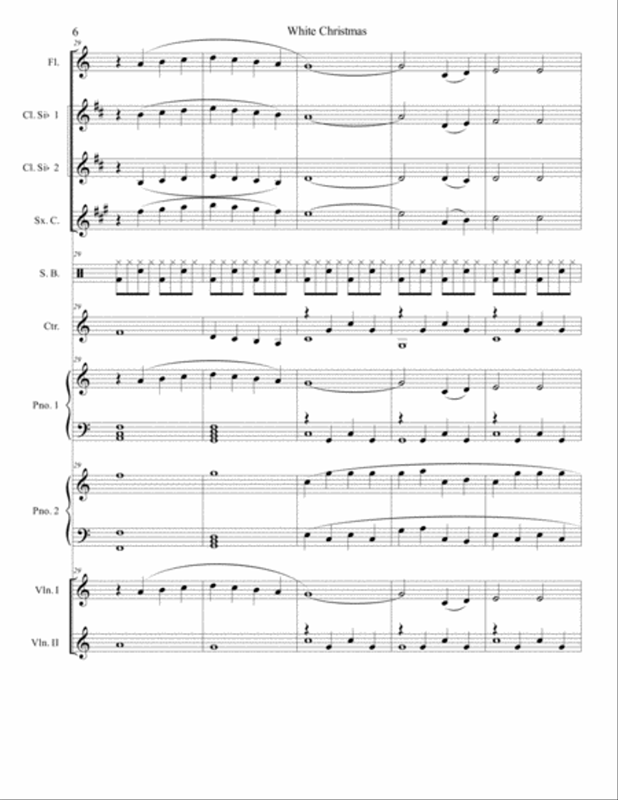 White Christmas Clarinet scores gallery preview page 6