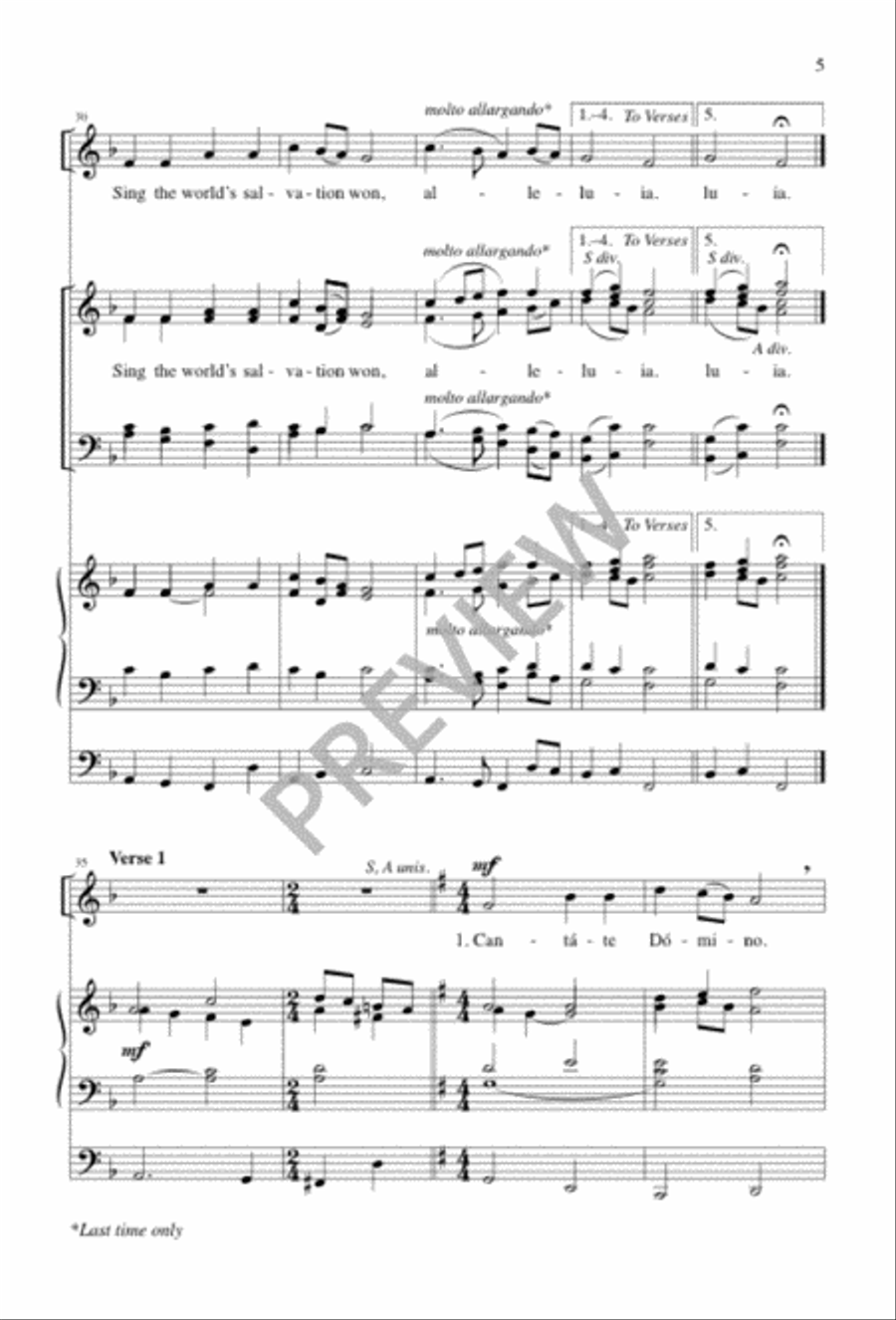 Sing to God a Joyful Song Sing to God a Joyful Song 4-Part scores gallery preview page 5