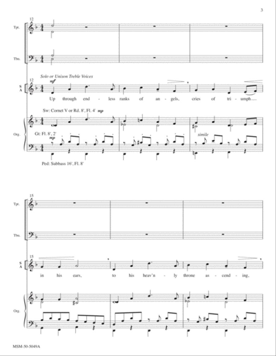 Up Through Endless Ranks of Angels Choir scores gallery preview page 3