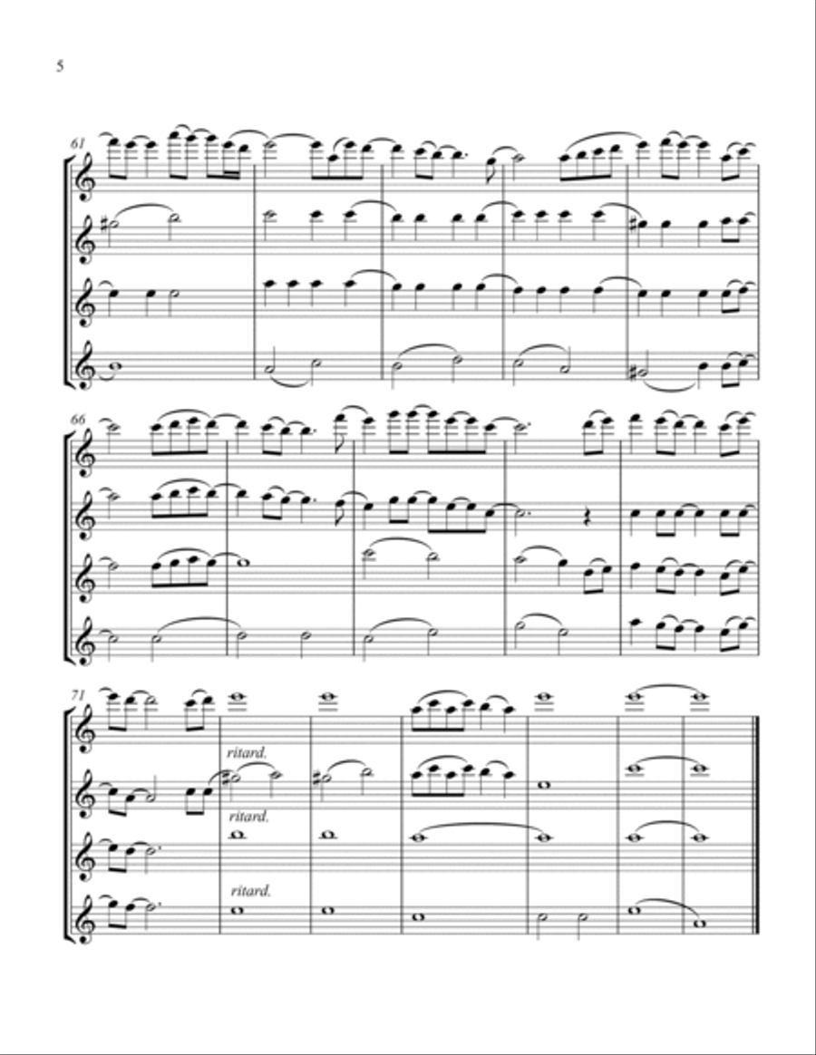 Mary, Did You Know? Flute Quartet scores gallery preview page 6