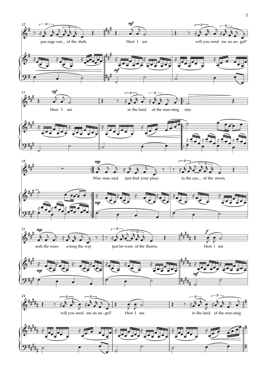 Send Me An Angel Piano, Vocal scores gallery preview page 2