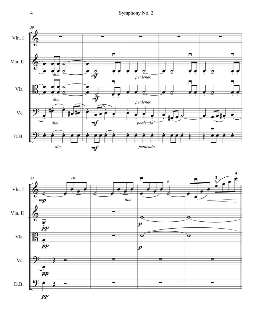 Sergei Rachmaninoff: Symphony No. 2, Second Movement Arranged for String Orchestra String Orchestra scores gallery preview page 6