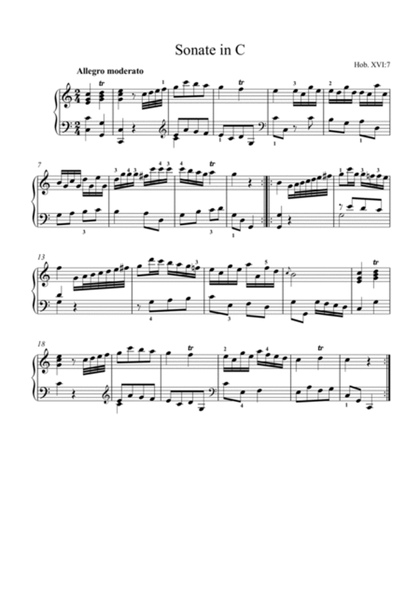 Haydn-Piano Sonata in C major, Hob.XVI.7(Piano solo) image number null