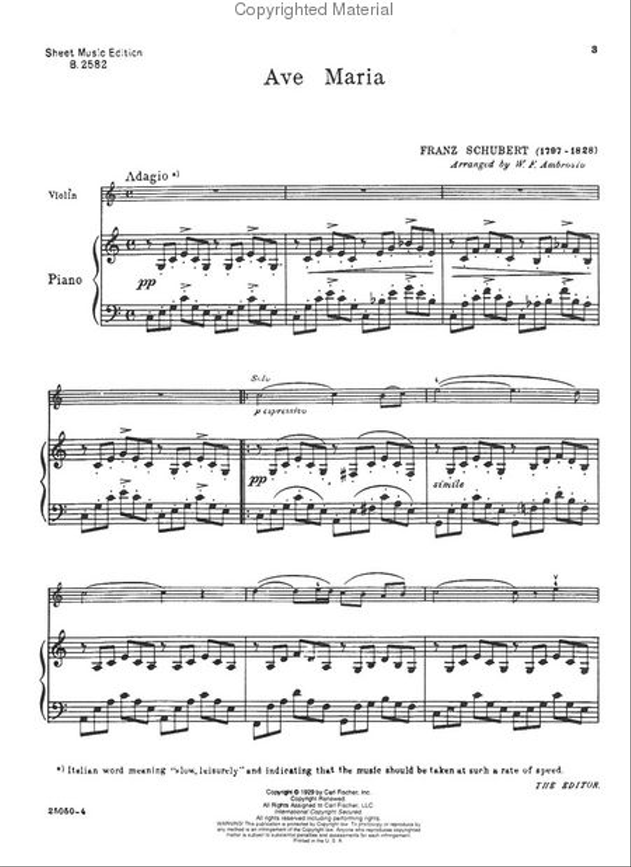 Ave Maria Violin Solo scores gallery preview page 2