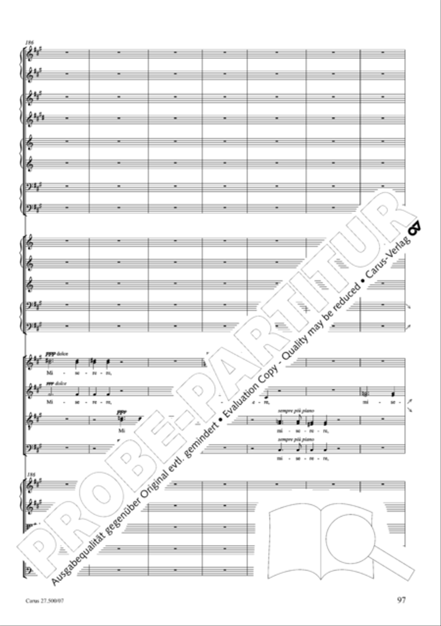 Quattro pezzi sacri Orchestra scores gallery preview page 98