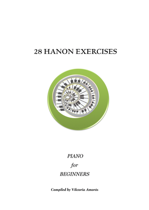 Book cover for Hanon exercises Piano for beginners