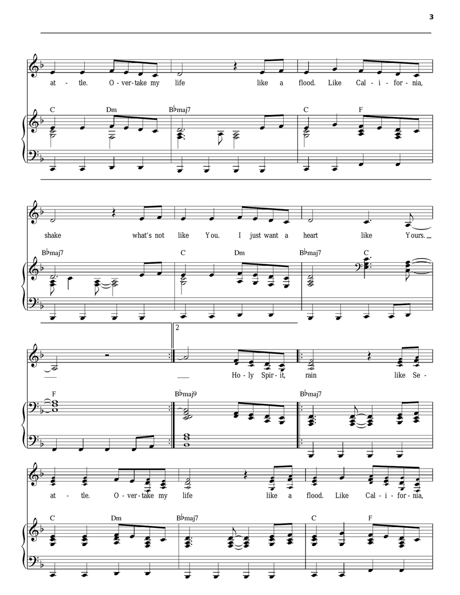 Seattle Seattle Piano, Vocal, Guitar scores gallery preview page 3
