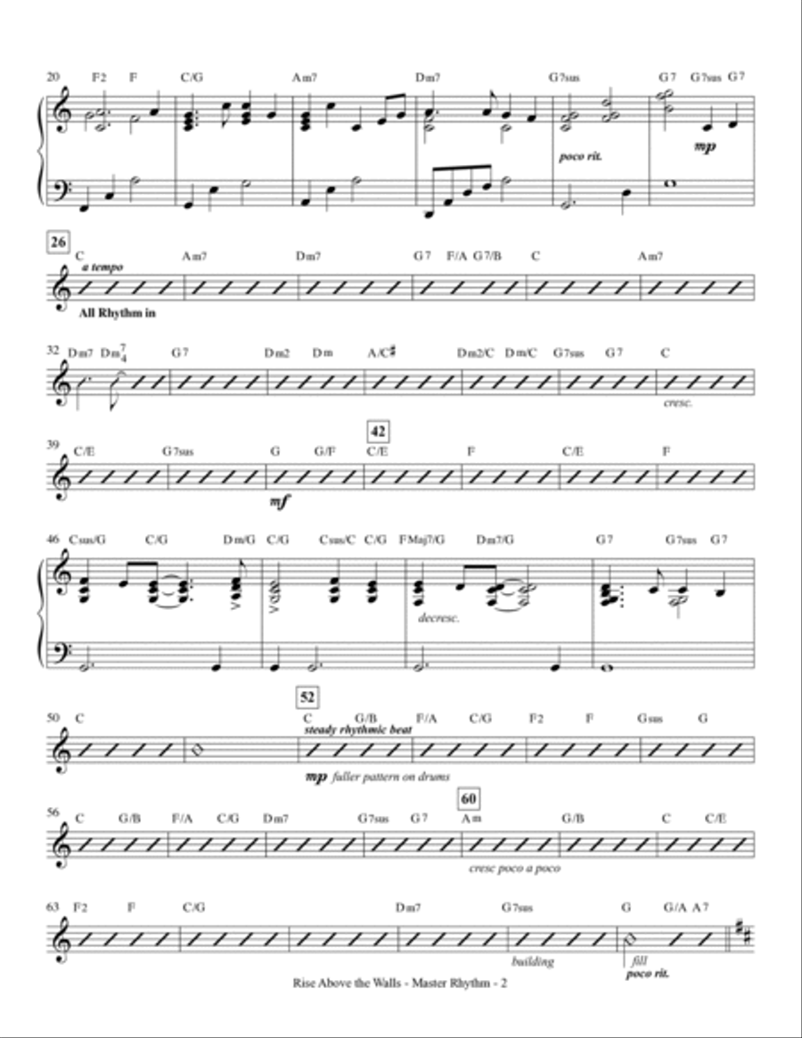 Rise Above The Walls - Master Rhythm Choir scores gallery preview page 2