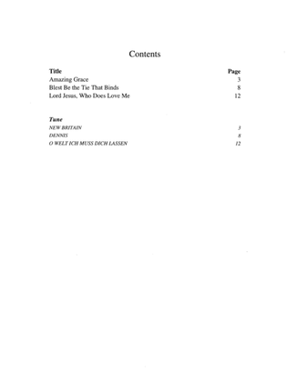 Three Hymns for Organ & Opt. Solo Instruments