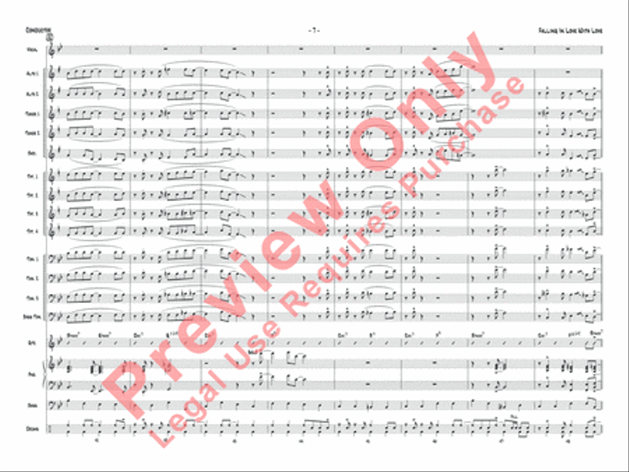 Falling in Love with Love Jazz Ensemble scores gallery preview page 24