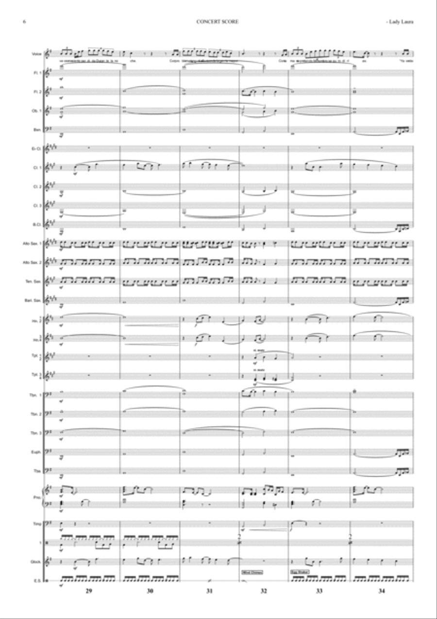 Lady Laura Lady Laura Concert Band scores gallery preview page 6