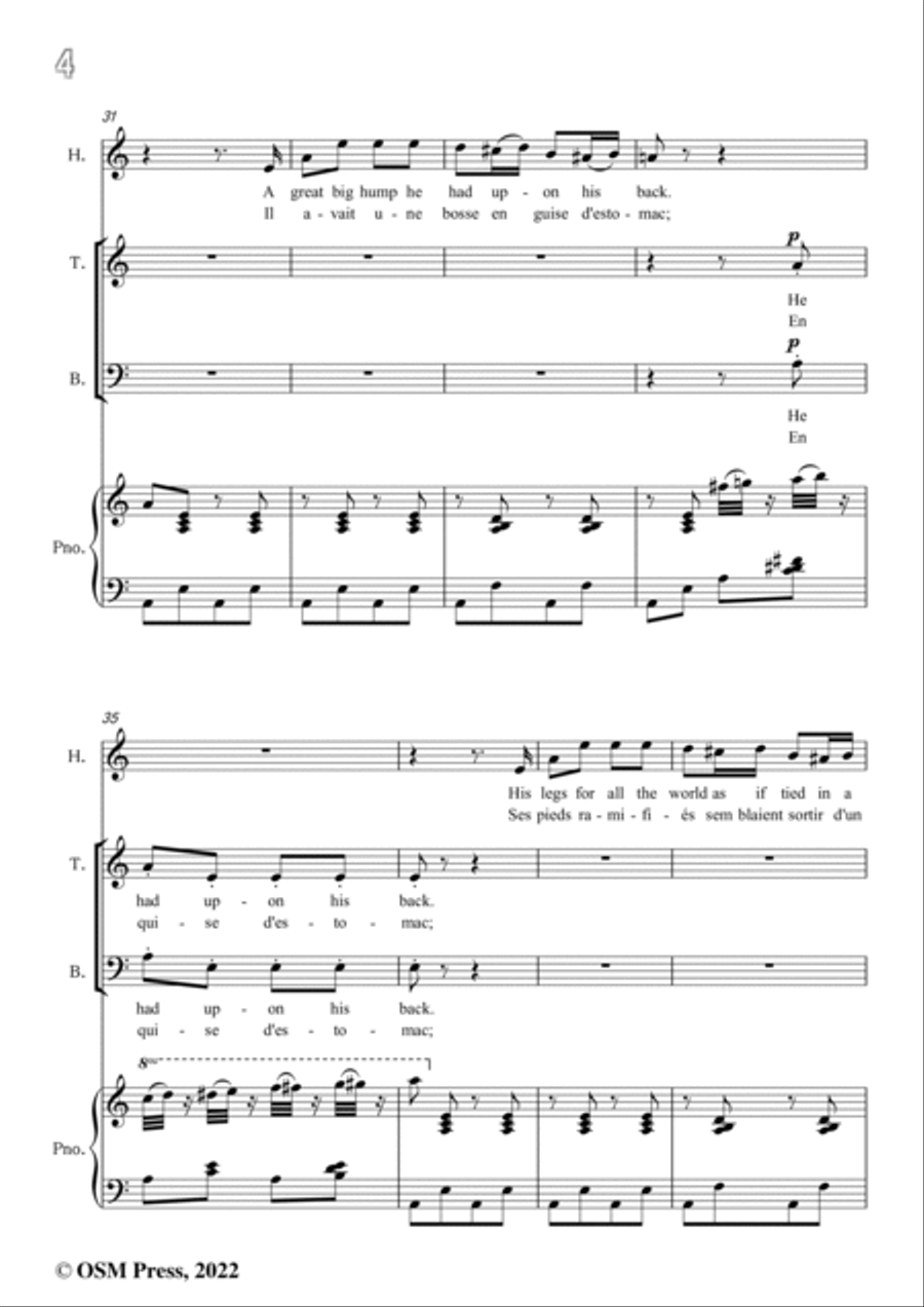 Offenbach-Il était une fois a la cour d'Eisenach,in a minor,for Voice and Piano Choir scores gallery preview page 6