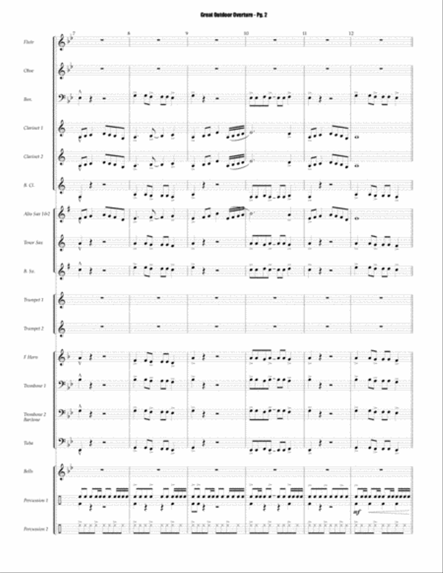 The Great Outdoor Overture Concert Band scores gallery preview page 3