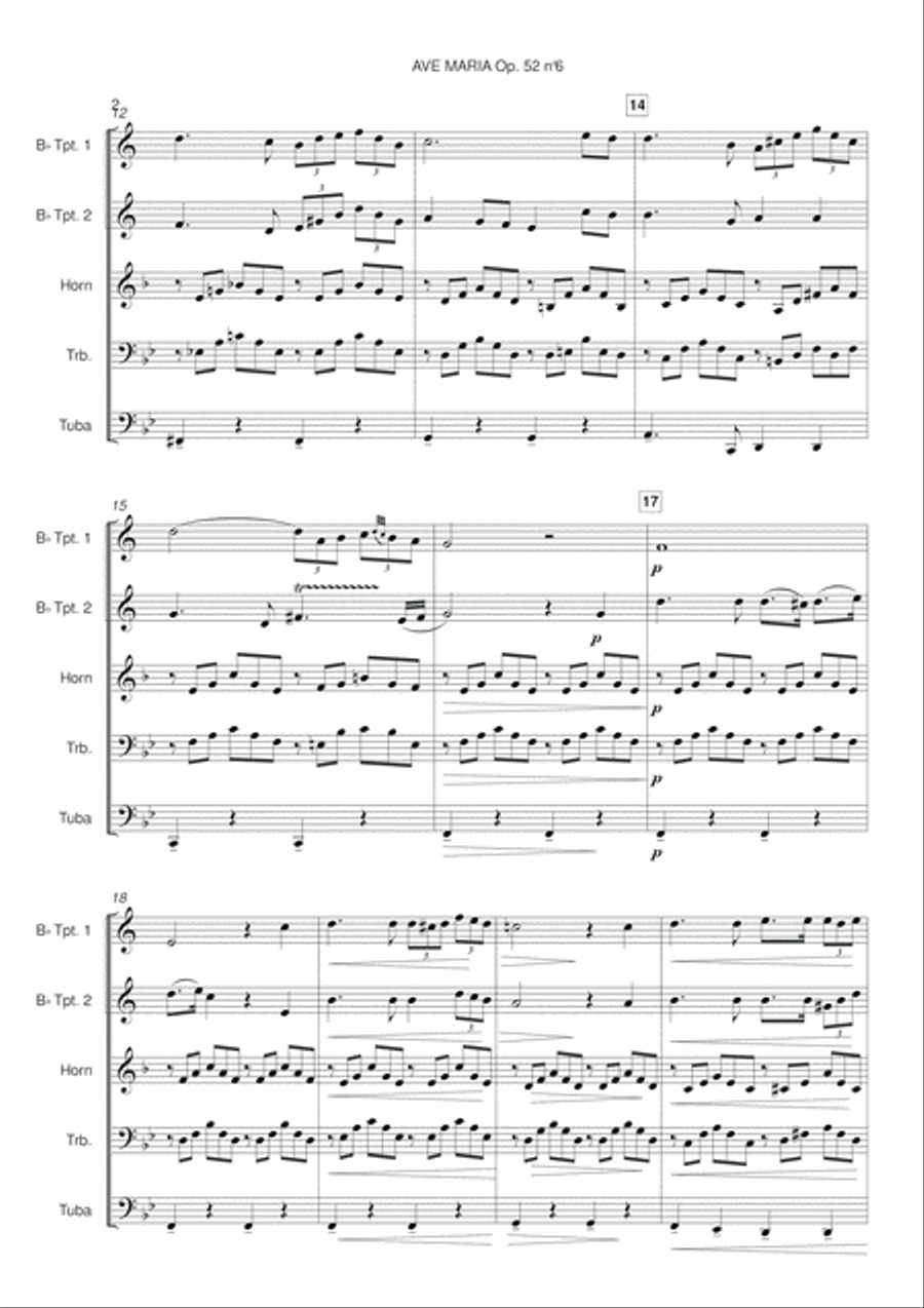 Ave Maria Ave Maria Brass Ensemble scores gallery preview page 3