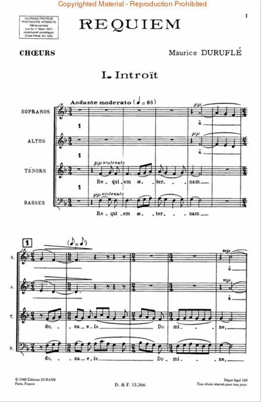 Requiem, Op. 9 4-Part scores gallery preview page 2