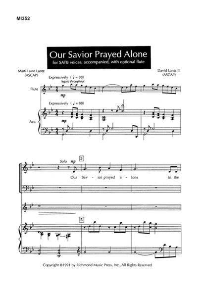 Our Savior Prayed Alone