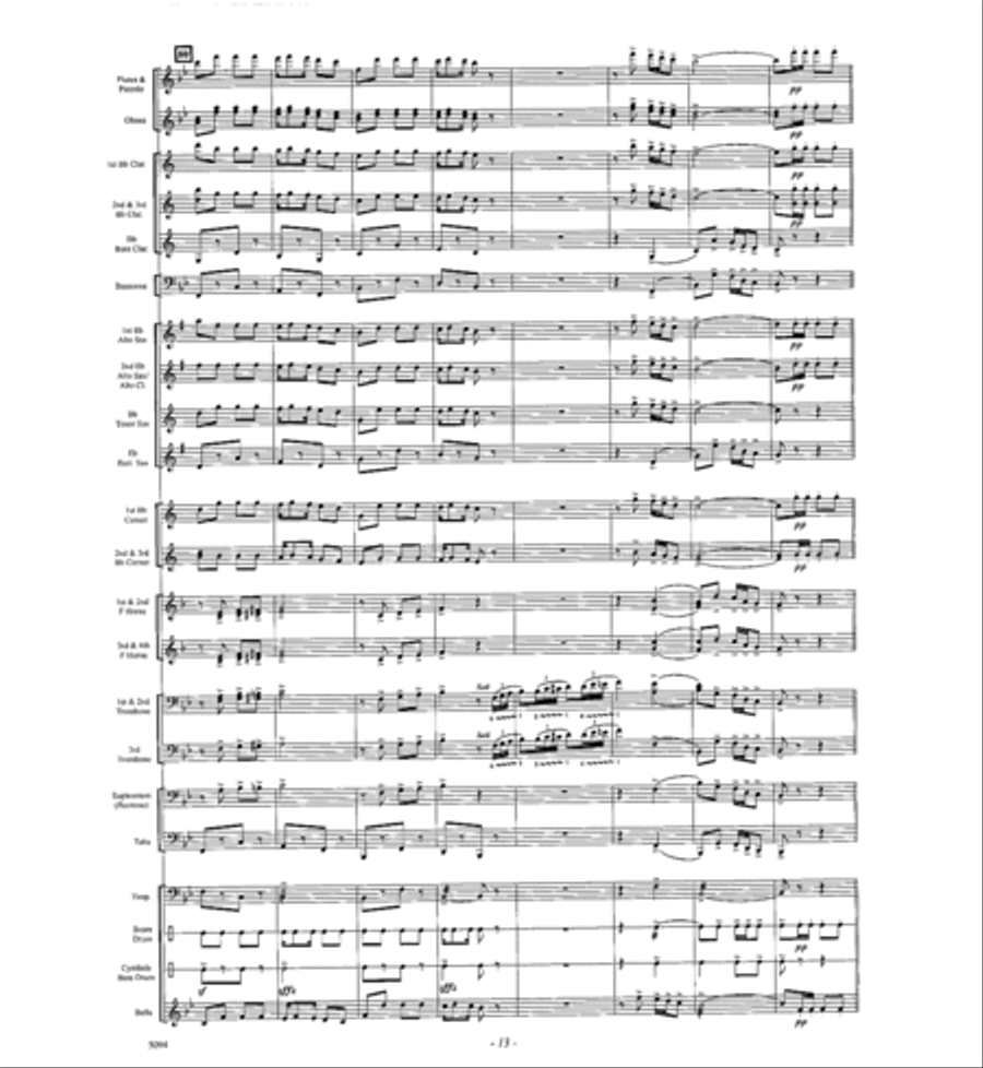 Trombone Blues Concert Band scores gallery preview page 12