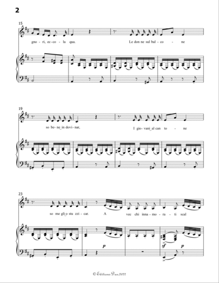 Chi Vuol la zingarella, by Paisiello, in D Major Voice scores gallery preview page 4