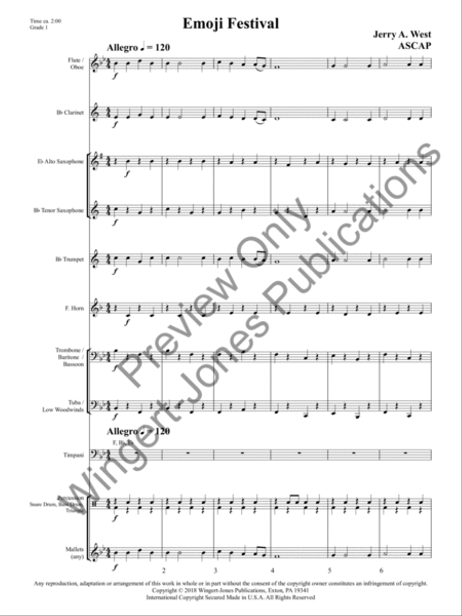 Emoji Festival Concert Band scores gallery preview page 4