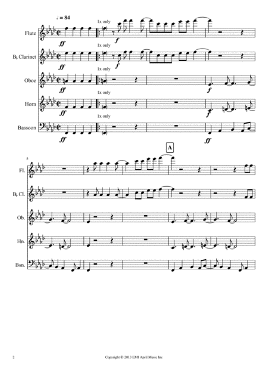 Happy Woodwind Quintet scores gallery preview page 2