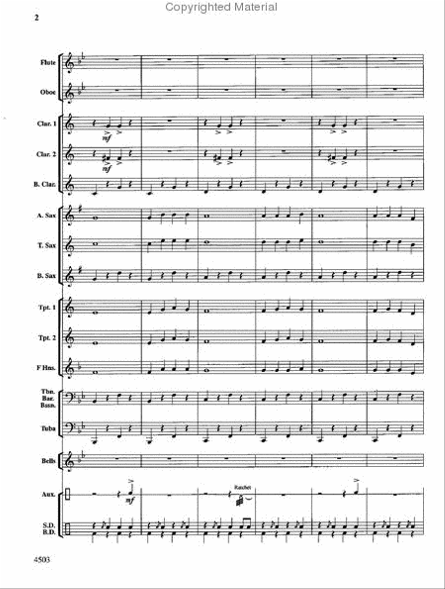 Antique Car Parade Concert Band scores gallery preview page 3