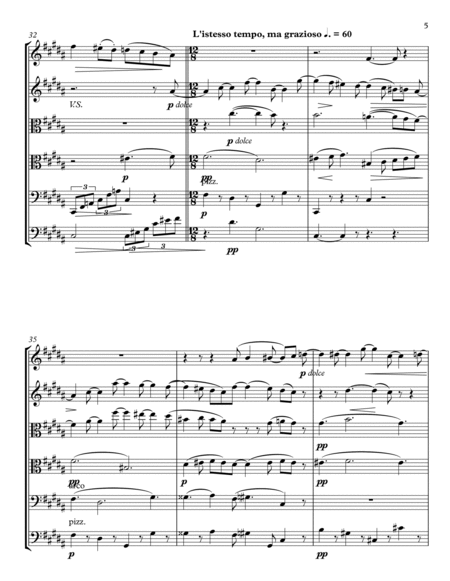 Brahms Symphony No. 2 op. 73 2ndt movement arr. for string sextet
