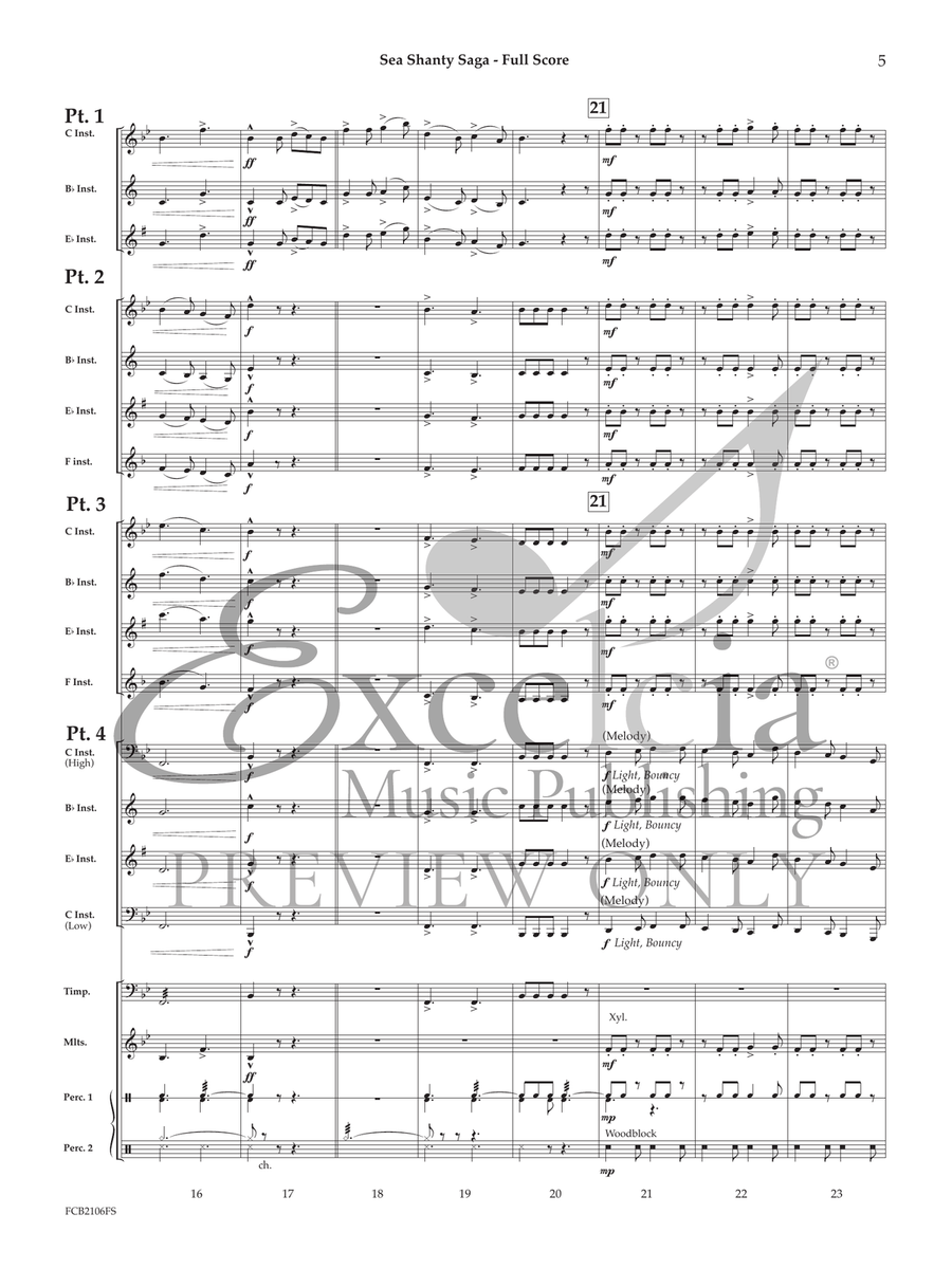 Sea Shanty Saga Sea Shanty Saga Concert Band scores gallery preview page 6