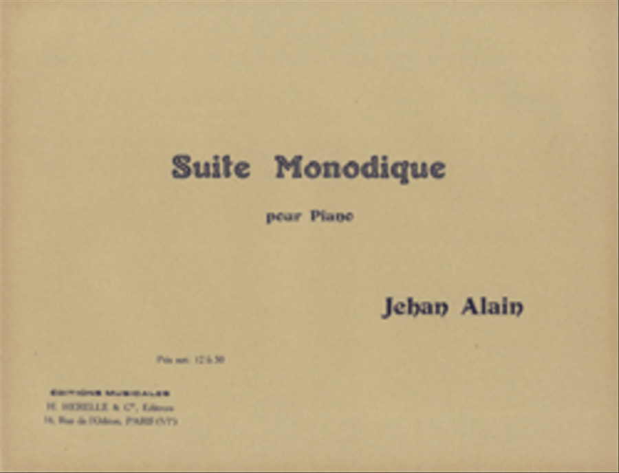Suite monodique Piano Solo scores gallery preview page 1