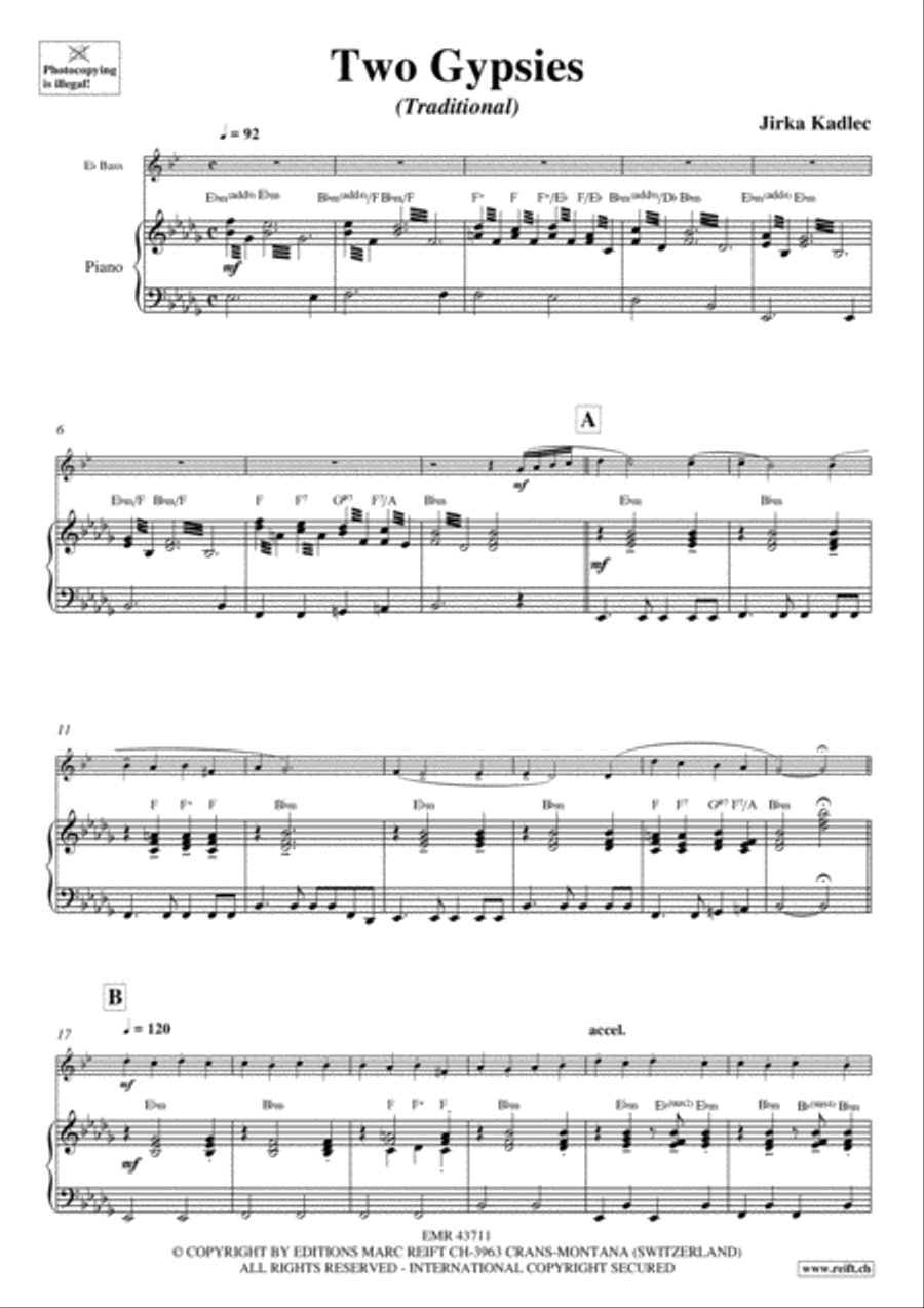 Two Gypsies Piano Accompaniment scores gallery preview page 3