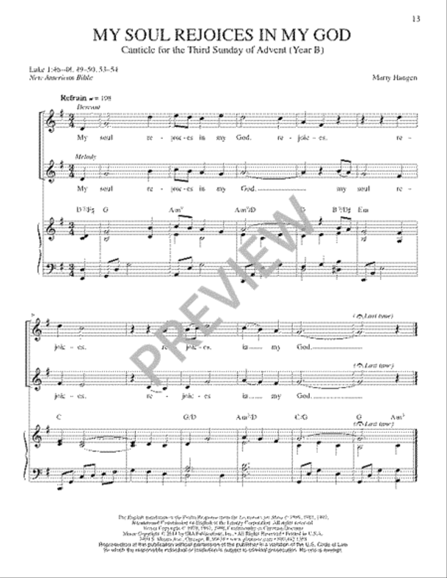 The Lyric Psalter, Year B Easy Piano scores gallery preview page 15
